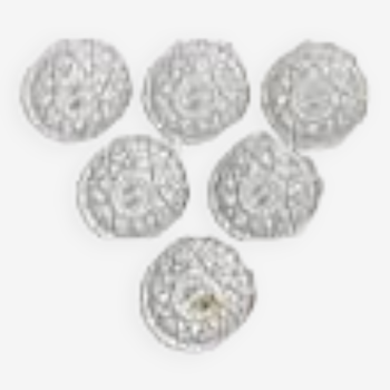 Set of 6 cristal coasters