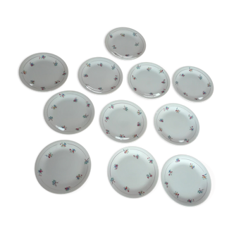 Lot of 10 dessert plates