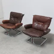 Pair of lounge chairs by Harald Relling for Westnofa, 1970s