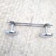 Vintage chrome wall coat rack 2p round