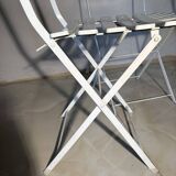 Bistro-style folding garden furniture set – table and 3 chairs