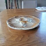 Set of 6 vintage shell plates in Sarreguemines barbotine