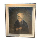 Portrait of Lady signed "The Knitter"