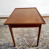 Scandinavian coffee table 60's teak and wicker