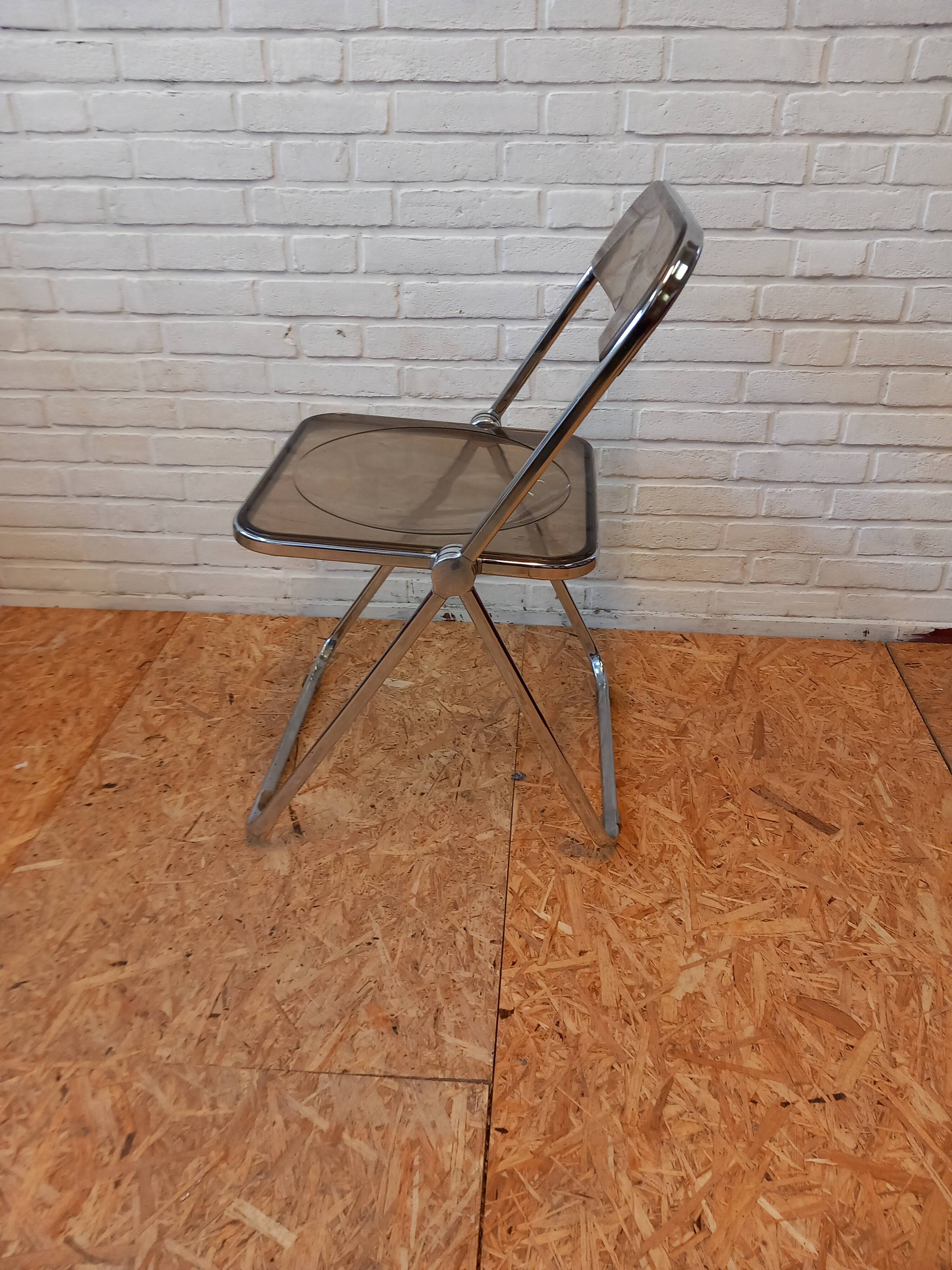 Set of 4 Plia chairs, Foldable chairs by Piretti