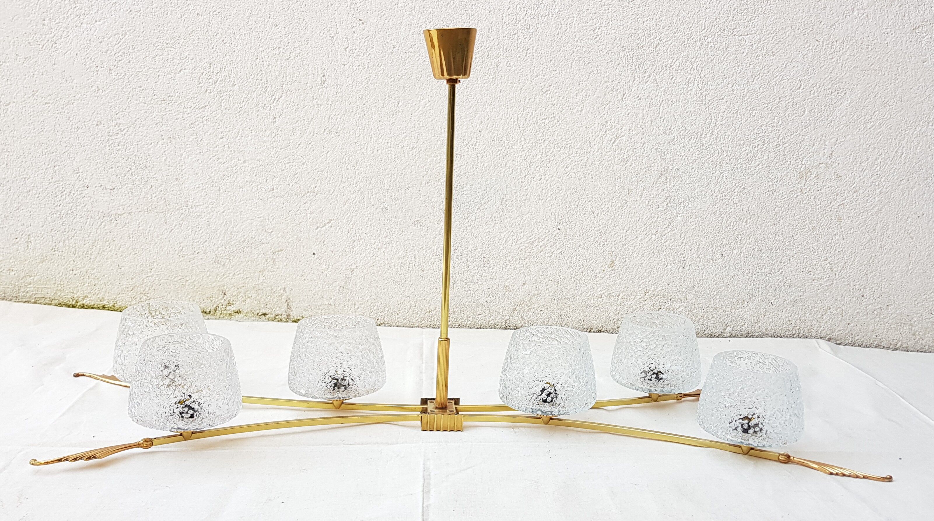 Large brass chandelier