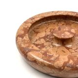 Angelo Mangiarotti style red marble centerpiece / bowl, Knoll Int. Italy 1970s