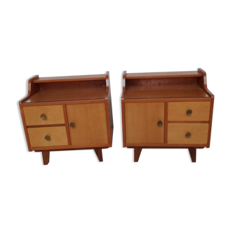 Paire de chevets vintage