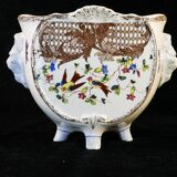 Old small pot cache or gardener in faience FIVES LILLE