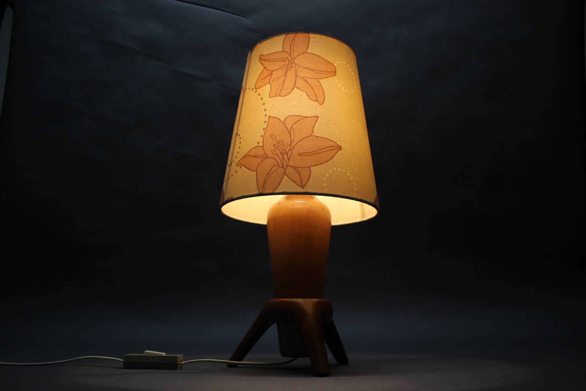Mid-Century ULUV Wooden Table Lamp, Czechoslovakia, 1960s