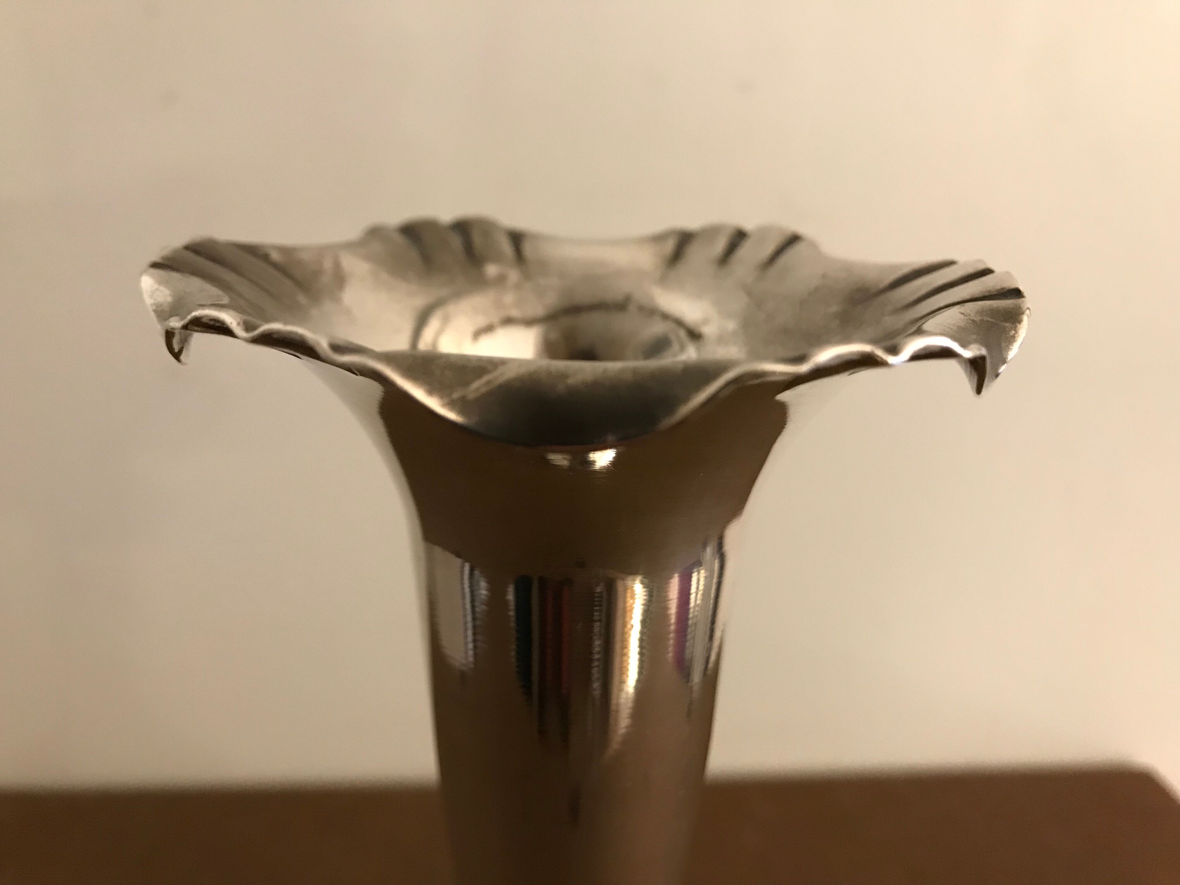 Art deco vase in silver metal Félix Frères Toulouse