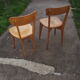 2 wood bistro chairs
