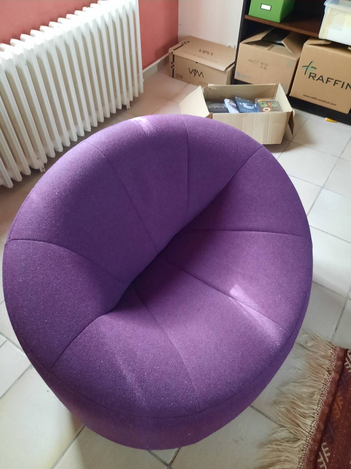 Fauteuil Pumpkin édition Ligne Roset design Pierre Paulin