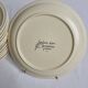 Set of 12 dessert plates decorated with flowers, Revernay art workshop, 20 cm