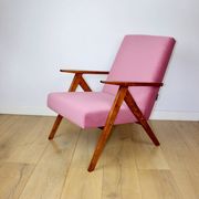 Vintage armchair B-310 VAR pink Jade structural 1970s