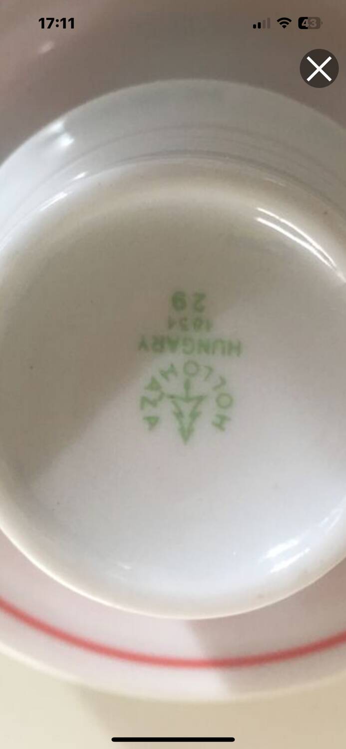 Rare ensemble Hollohaza 4 tasses orange pop