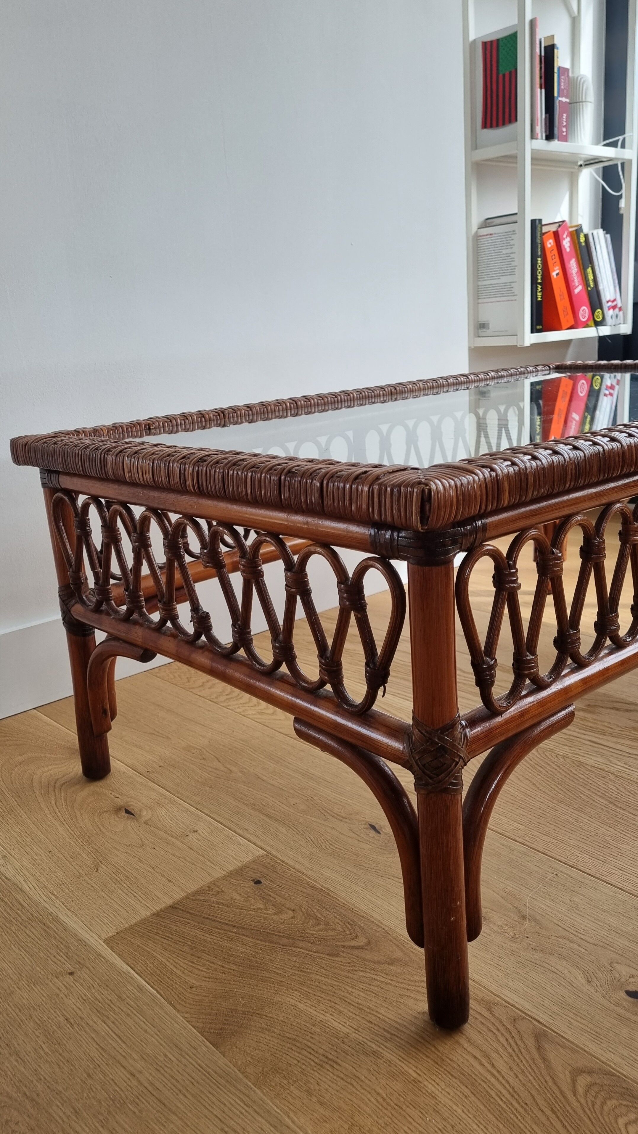 Vintage rattan coffee table