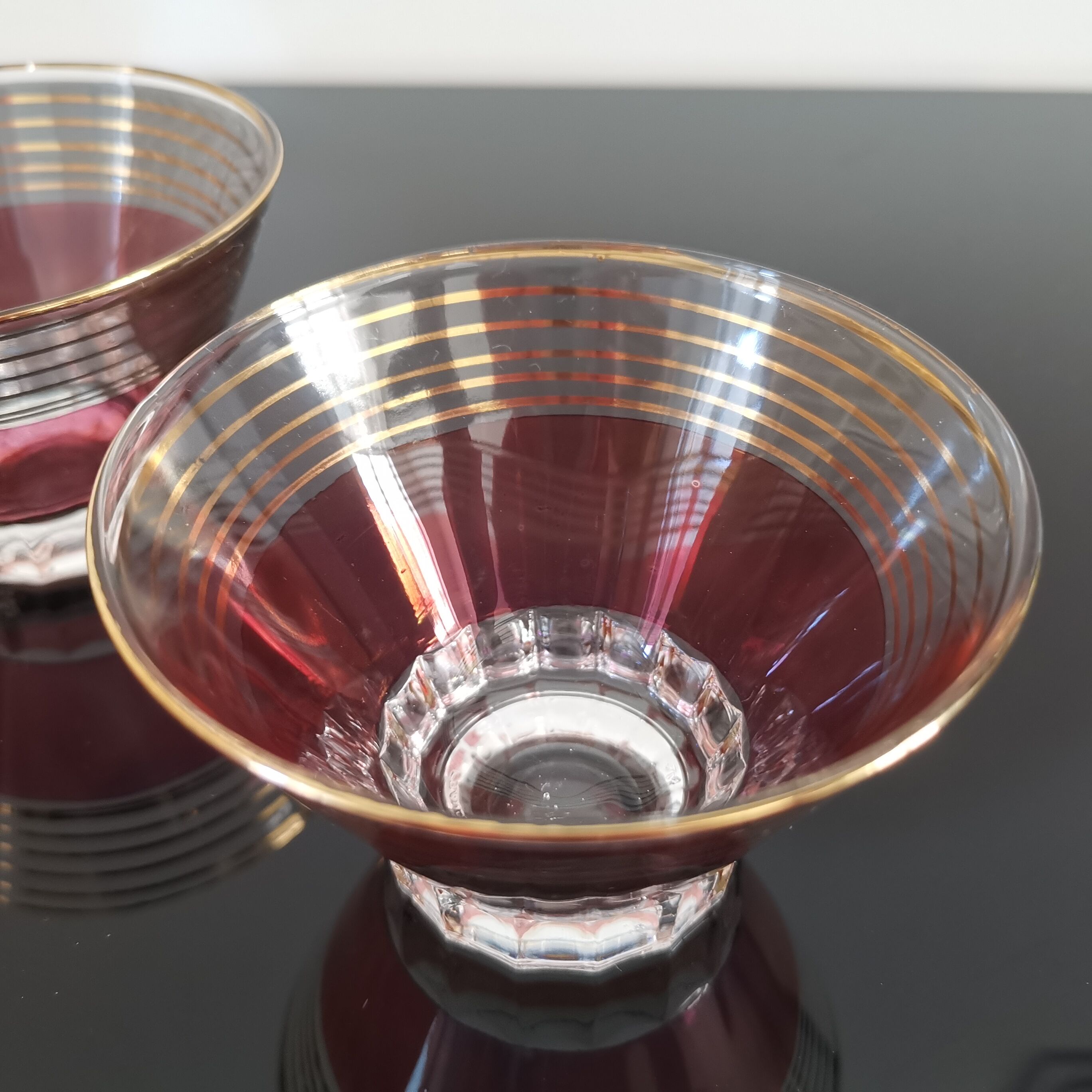 Vintage cups for dessert from the 50s