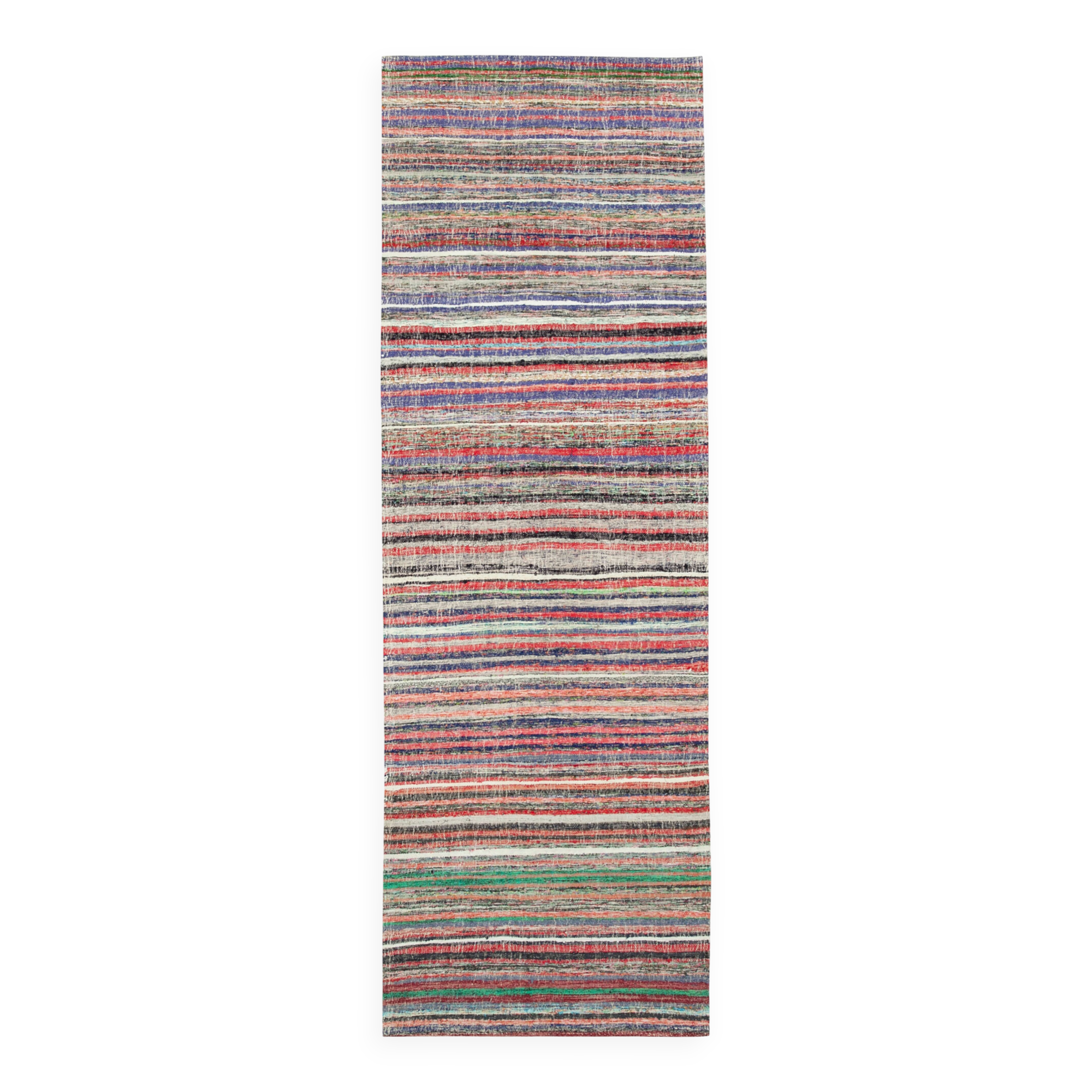 Turkish Handmade Vintage Anatolian Kilim 115 cm x 350 cm