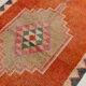 3x11 Peach Orange Handmade Wool Runner Rug, 95x337Cm