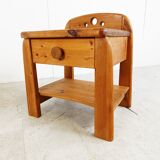 Paire de chevet vintage en pin, années 1960