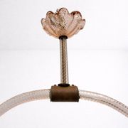 Art Deco Chandelier attributed to Barovier & Toso, Murano Glass, 1940s