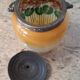 Art nouveau glass cookie jar