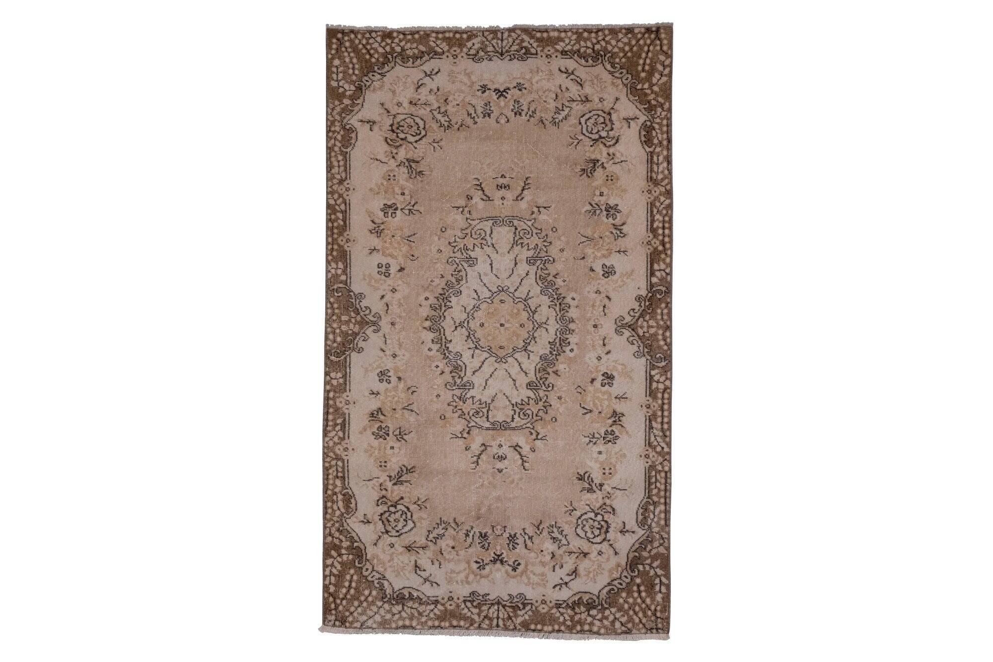 Vintage Turkish rug handmade 117x201 cm