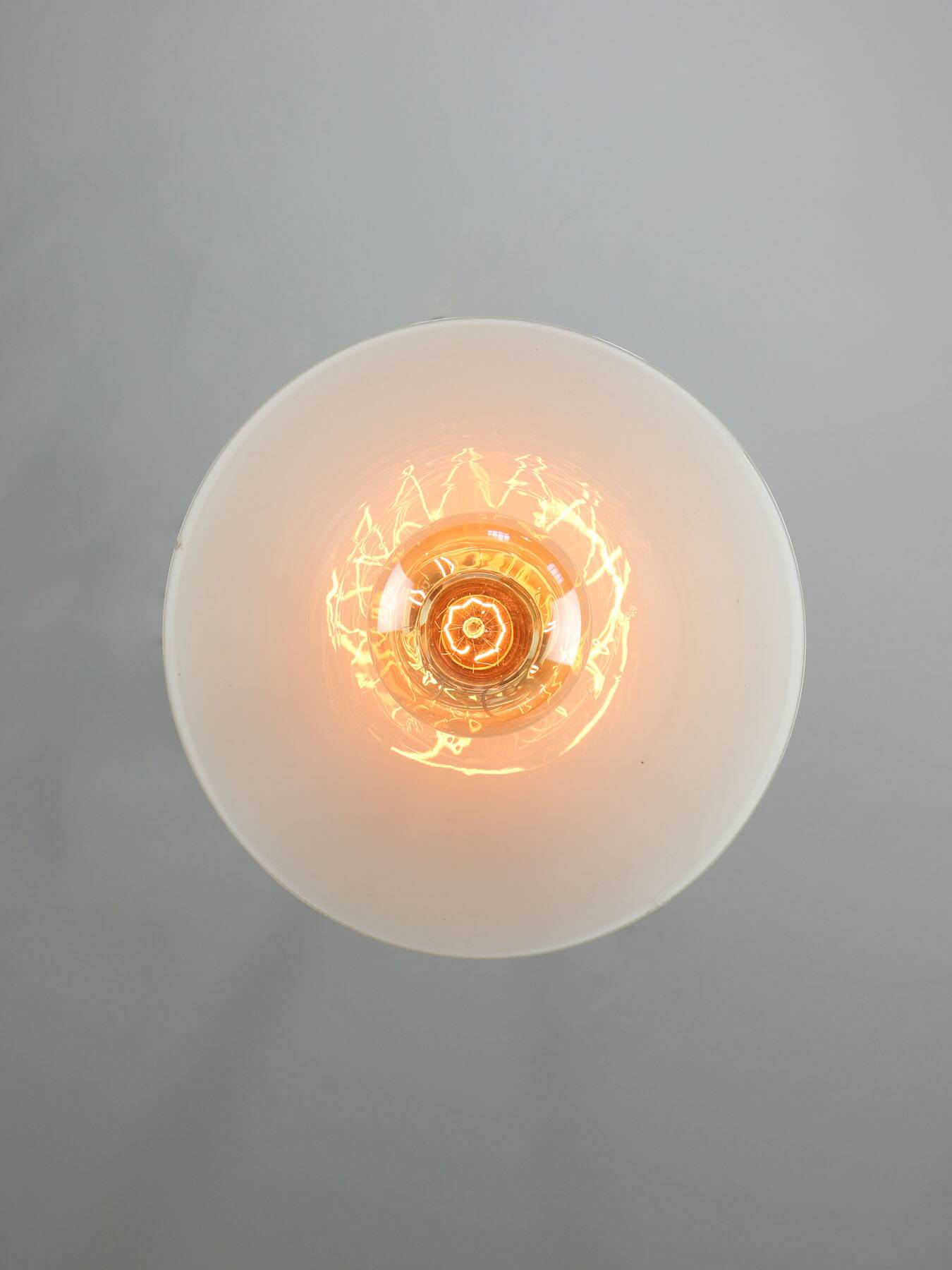 Mid-Century Italian Ceramic and Brass Pendant Lamp