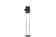 Geometric floor lamp in silver metal. 1980s.