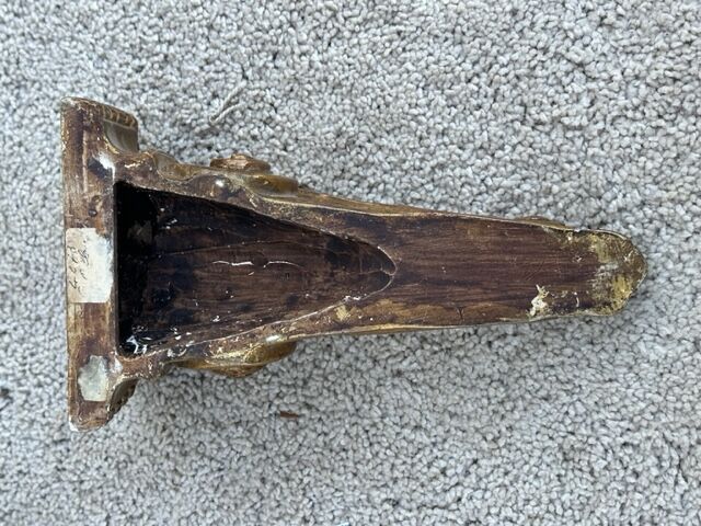 Wall lamp console in gilded wood