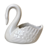 White ceramic swan pot cover 50/60s