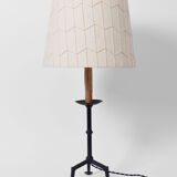 Paire de lampes en fer forgé noir, années 1960.