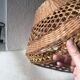 Flower-shaped rattan pendant light/lampshade