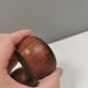 Two small saltcellars (or salt and pepper) in teak wood, Denmark 1970s.