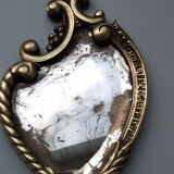 Mirror opposite hand bronze XVIII 13x32cm