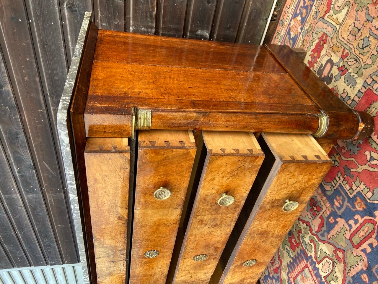 Empire Period Commodity In Walnut 19th Century