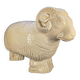 Bélier en céramique émaillée écru