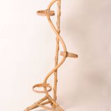 3-tier plant stand, natural rattan wicker, handmade