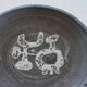 Jaap Dommisse studio ceramic bowl cobra style mid-century, 1950s