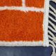 Tapis orange bérbere fait main traditionnel 3/2m