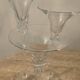 Trio of vintage glass paste candlesticks