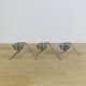 3 vintage stainless steel spring egg cups