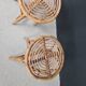 Pair of rattan stools 1960's