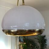 Arc floor lamp by Harvey Guzzini brass model