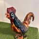 Ceramic sculpture of a rooster from Bavent, glazed terracotta, 1960.