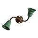 Small simple 2-headed brass wall light, 1950s, Italy.
