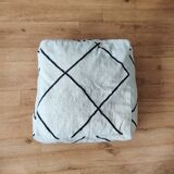 White kilim Berber pouf