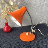 Desk or wall lamp metal orange vintage 60/70