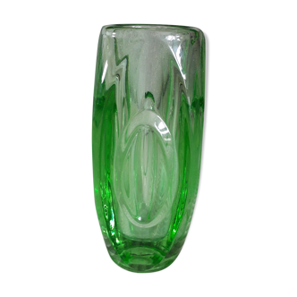 Vintage vase in worked glass